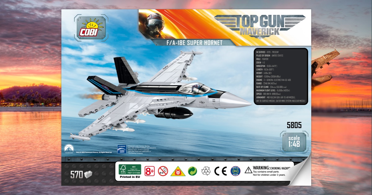 COBI 5805 F/A-18E Super Hornet Toys grau schwarz blau 並行輸入 NEMC - \u0027570 PCS TOP GUN ⁄5805⁄ F⁄A-18E SUPER HORNET LTD