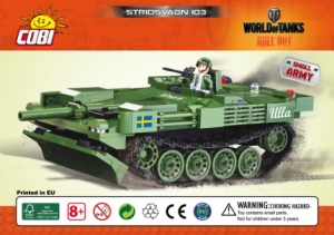Kit COBI 3023 World of Tanks Stridsvagn 103 (S-Tank), 515 k, 1 f