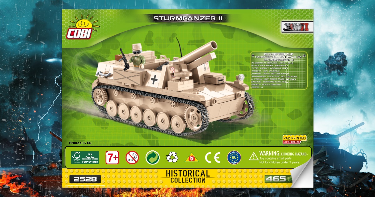 COBI 2528 DAK Sturmpanzer II 15cm sIG 33 Sfl  2.Weltkrieg neu und in OVP 