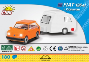 Cobi 24591 PKW Fiat 126 P mit Wohnwagen 