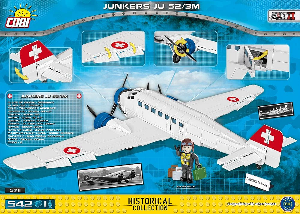Junkers Ju52/3m - civil version (COBI-5711)  Aircraft  Cobi.eu