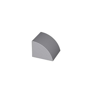 1x1 half round 2/3, new grey