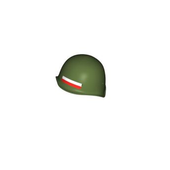 Sowjetischer Helm - polnische Flagge