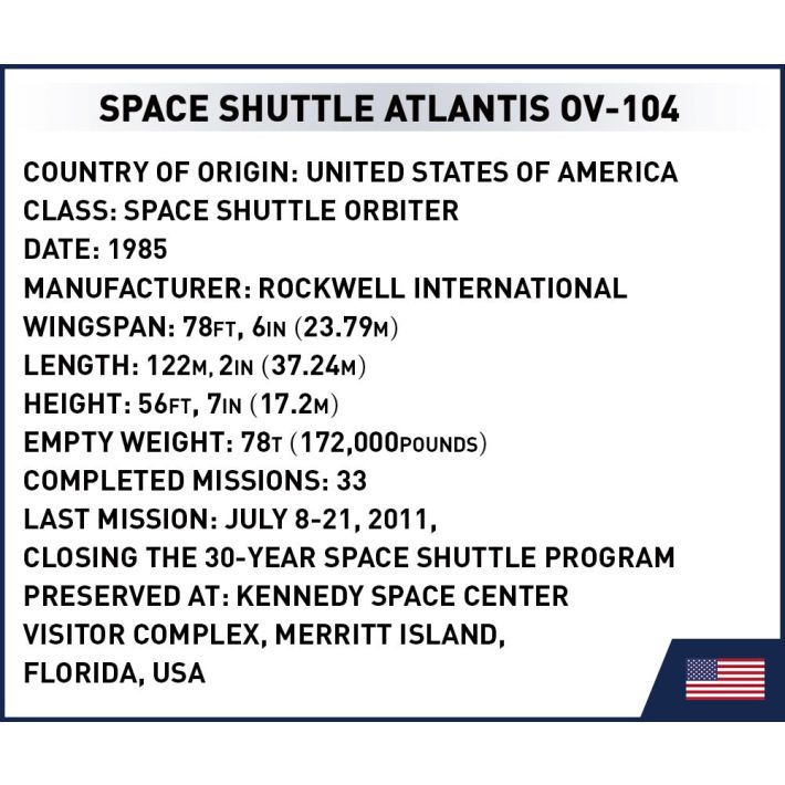 Space Shuttle Atlantis (COBI-1930) \ NASA \ Cobi.eu