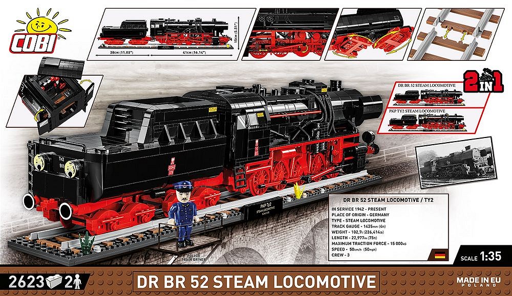DR BR 52 Steam Locomotive 2in1 - Executive Edition - fot. 4