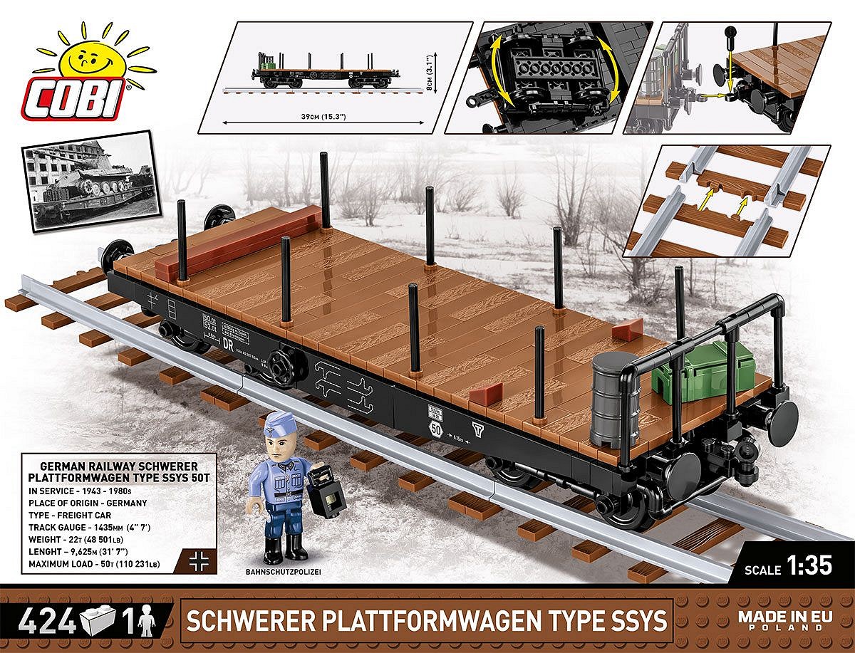 Schwerer Plattformwagen Type SSYS - fot. 4
