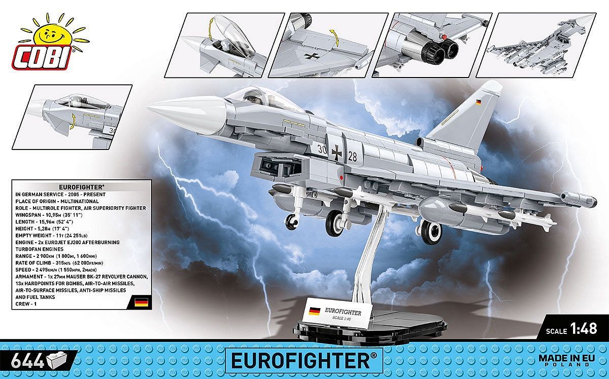 thumbnail image 2 of COBI 5850 - Historical Collection - Armed Forces - Eurofighter Typhoon Austrian EUR 46,99... 2 of 13