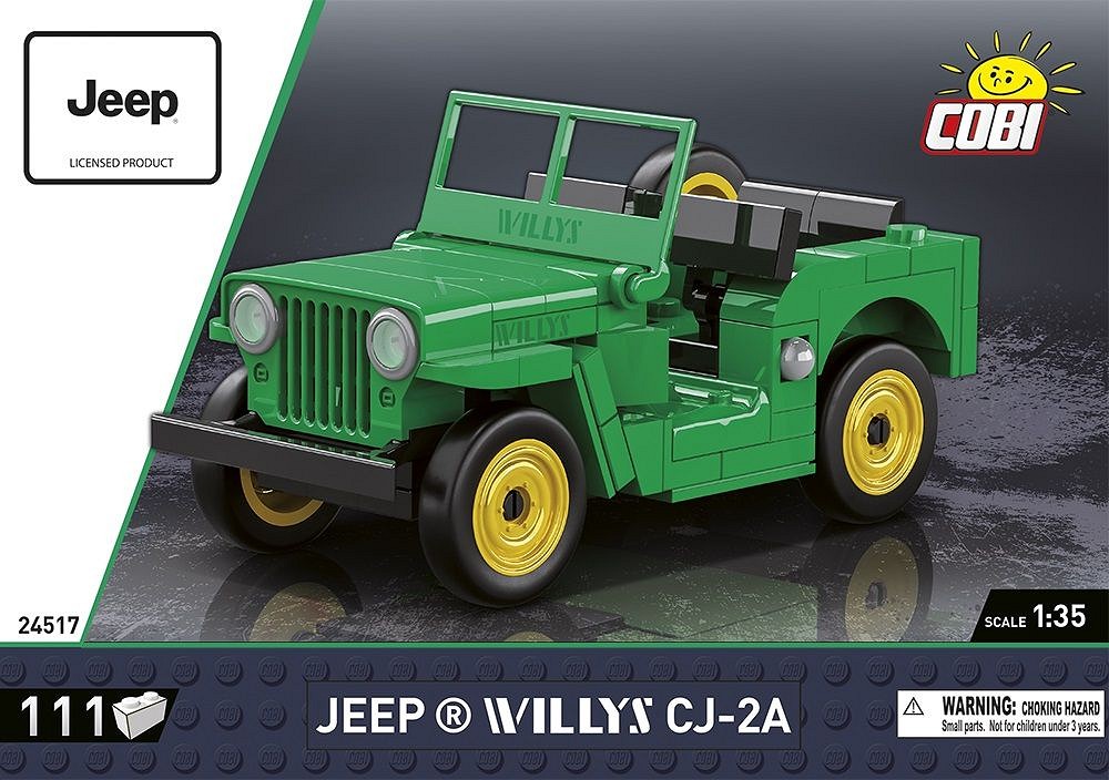 COBI 24518 – Jeep Willys CJ-2A – Set Di Blocchi 128 Pezzi – Modellino Da Costruire
