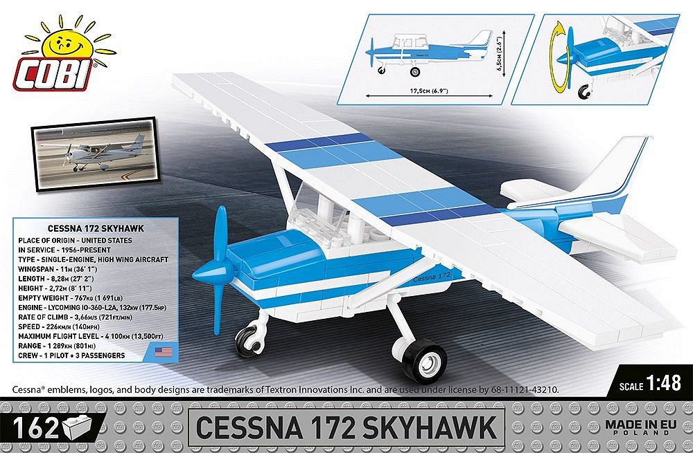 Cessna 172 Skyhawk-White-Blue - fot. 3