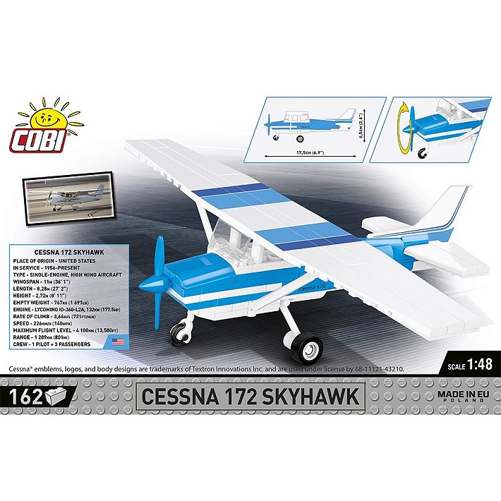 Cessna 172 Skyhawk-White-Blue - fot. 3