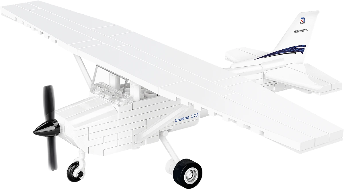 Cessna Skyhawk 172 組み立てキット Model Kit Cessna 172 Skyhawk Aircraft White with Green and