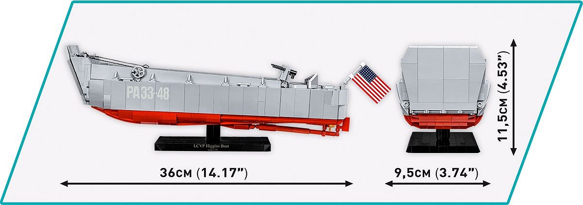 COBI Set Costruzione LCVP Higgins Barca - Modello In Mattoncini 715 Pezzi, Compatibile Con Altre Marche