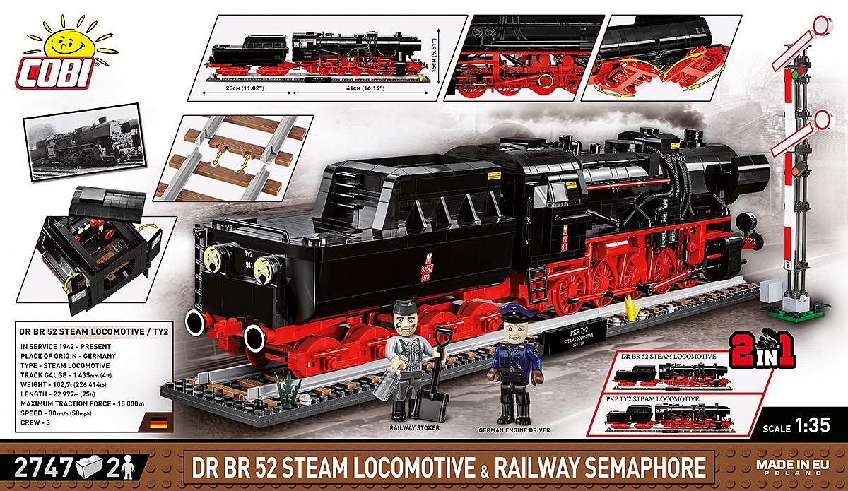 DR BR 52 Steam Locomotive & Railway Semaphore - fot. 4