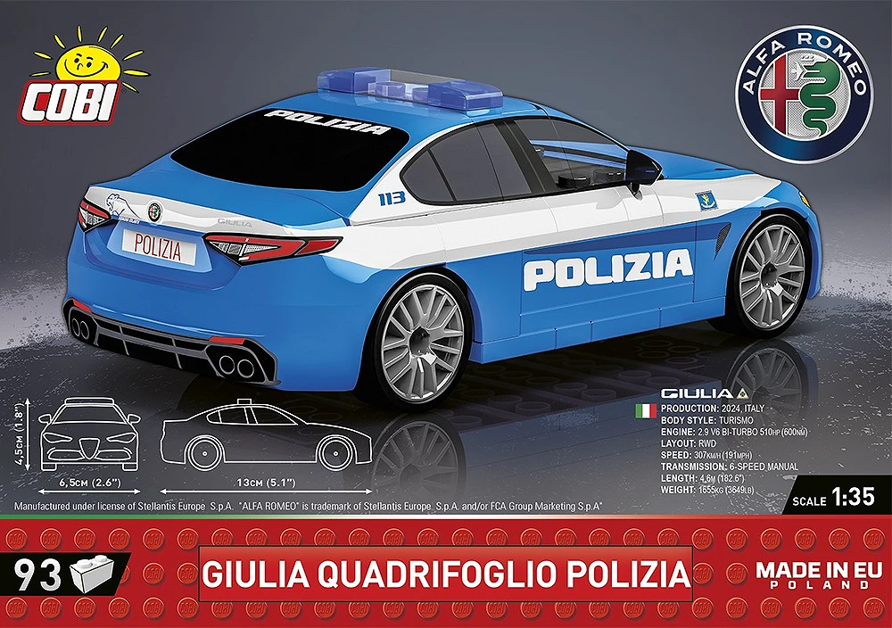 Alfa Romeo - 【新品】ITALIA ALFA ROMEO POLIZIA MODEL 24606-model-front-72dpi-1200px