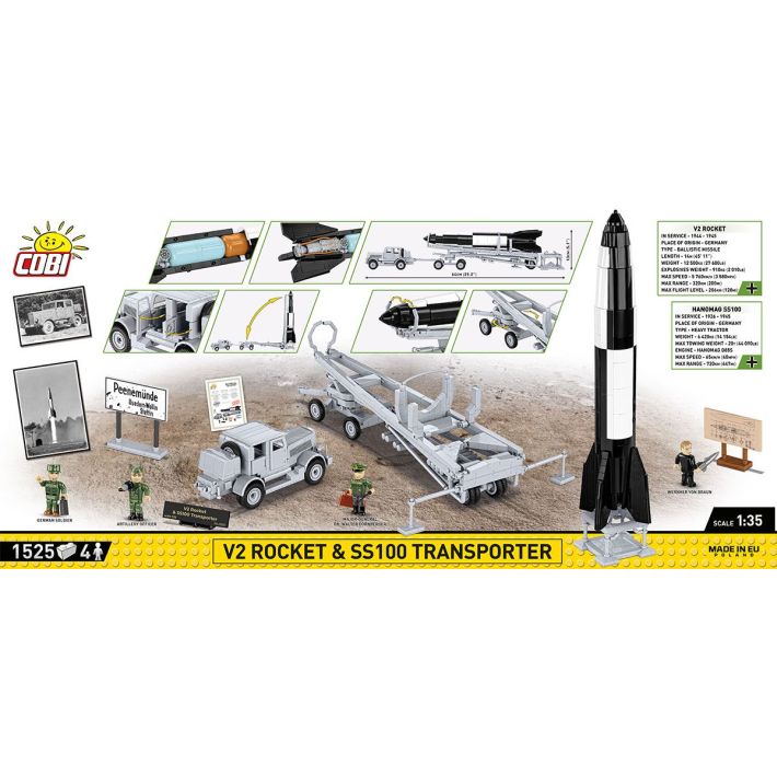 COBI V2 Razzo E Transporter Executive Edition - Set Mattoncini 1191 Pezzi - Compatibile