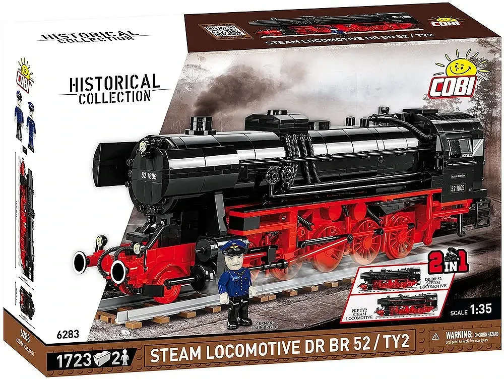 Klocki pociąg DR BR 52/TY2 Steam Locomotive