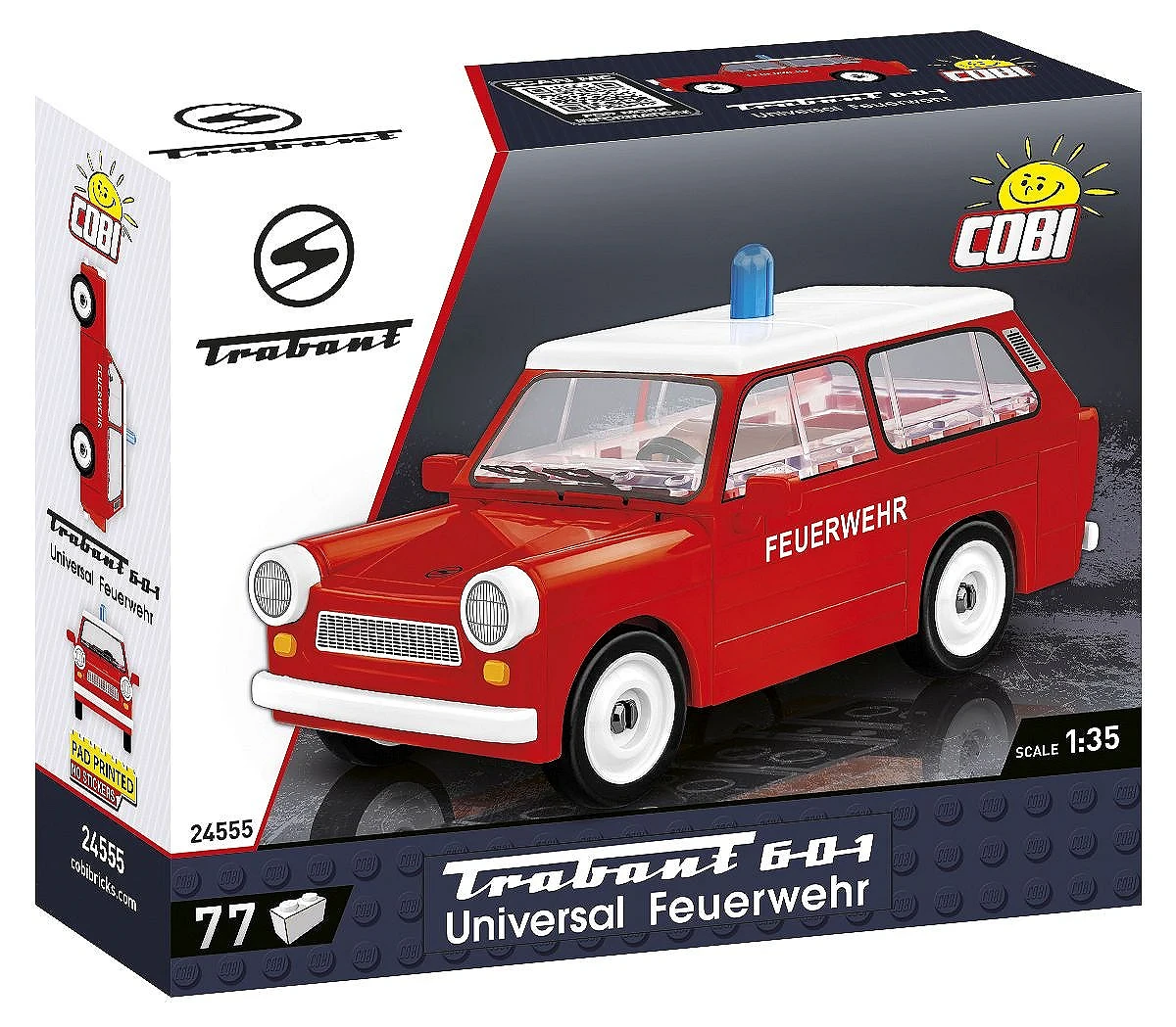Prezent dla strażaka - klocki auto Trabant 601 Universal Feuerweh
