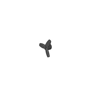 Aeroplane propeller 1:300, black