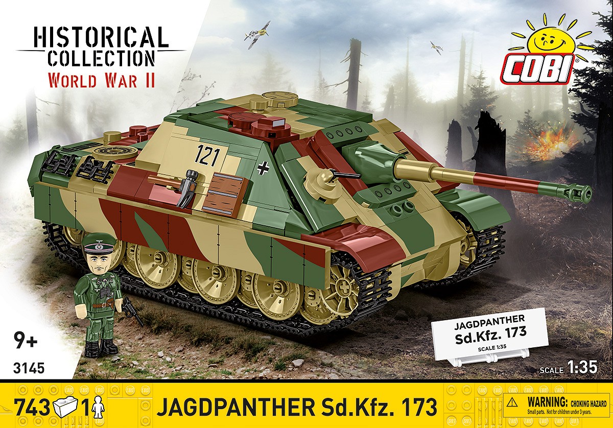 Vorderseite der Verpackung des Sets mit dem Modell des Jagdpanther Sd.Kfz. 173.